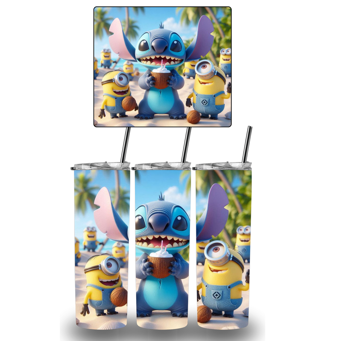 Stitch and Minions Familly