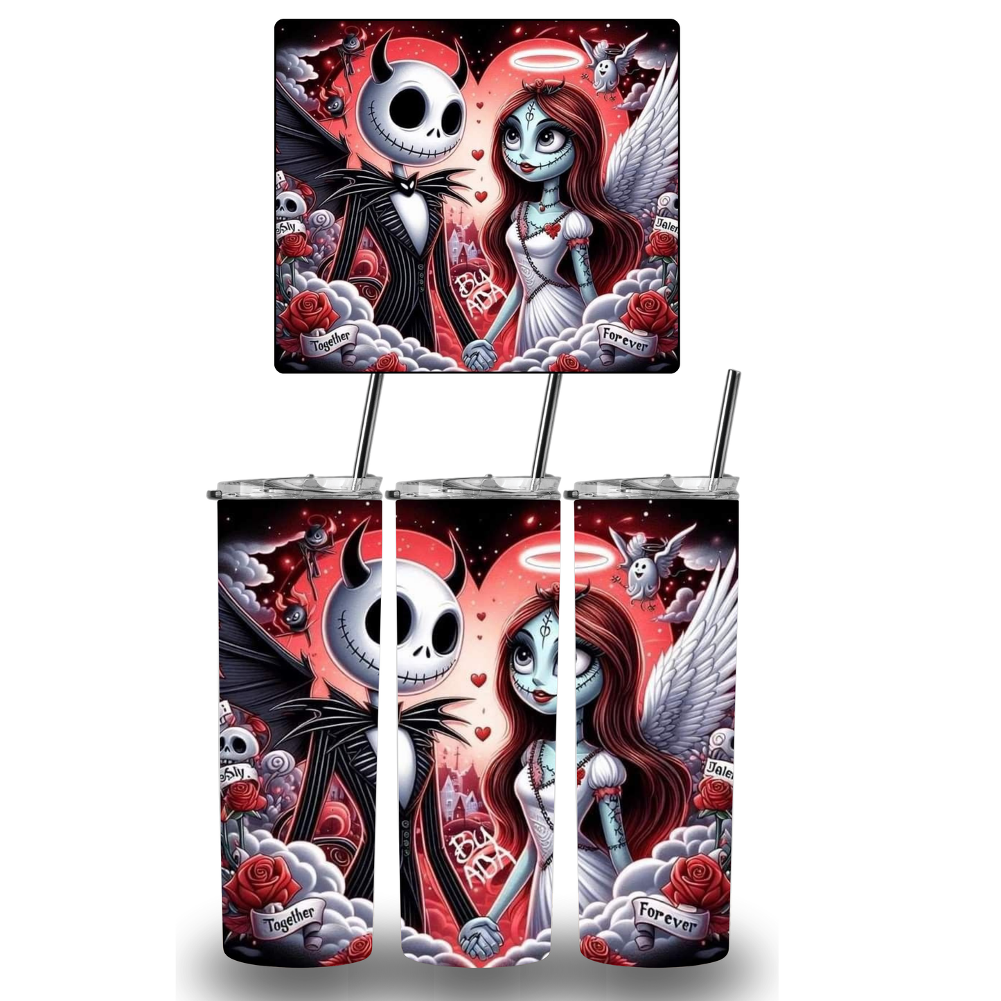 Jack and sally Red Heart