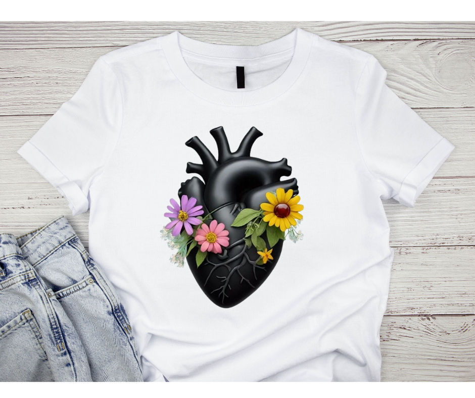Heart Black Sunflowers